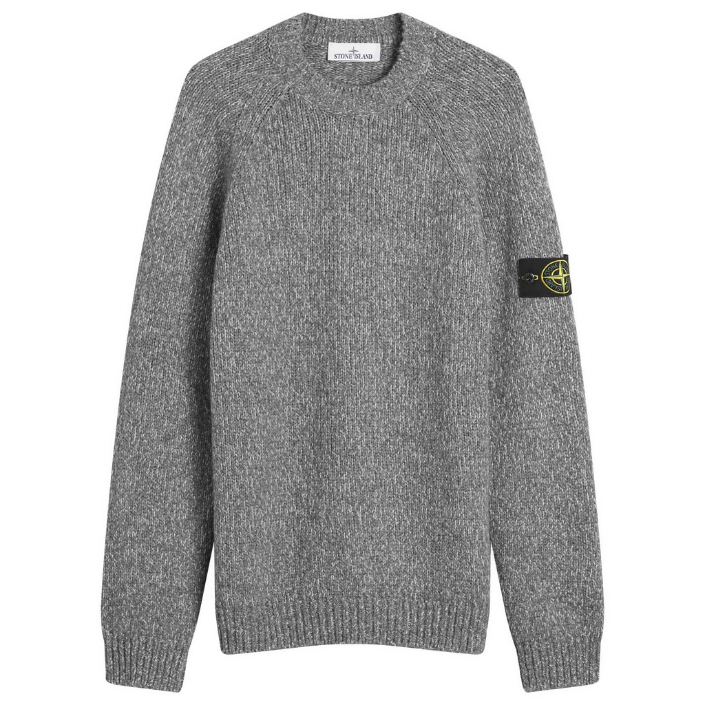 Stone Island Men's Mouline Wool Jumper Grey